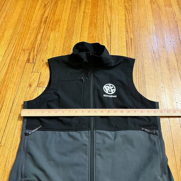 The North Face Vest Womens Large Black Gray Castle Rock Soft Shell Zip Jacket - Picture 8 of 9